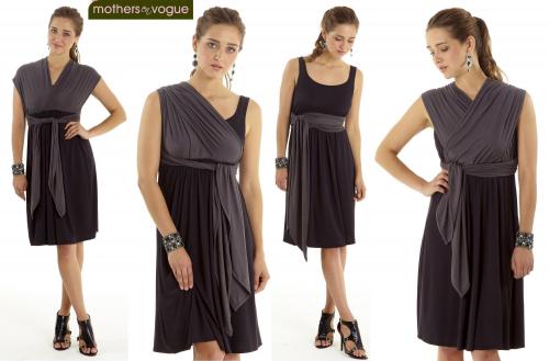Mothers En Vogue Infinity Wrap Nursing Dress--Medium