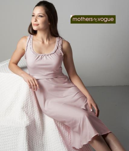 Mothers En Vogue Ruffle Trim Night Dress--Hushed Violet