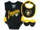 Penguins Ruffled Infant Onesie & Bib & Bootie Set 1