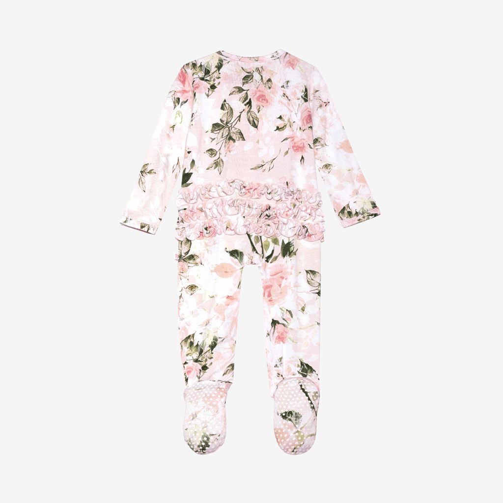 Liberty Floral Footie Set-Cream/Pink main image 0