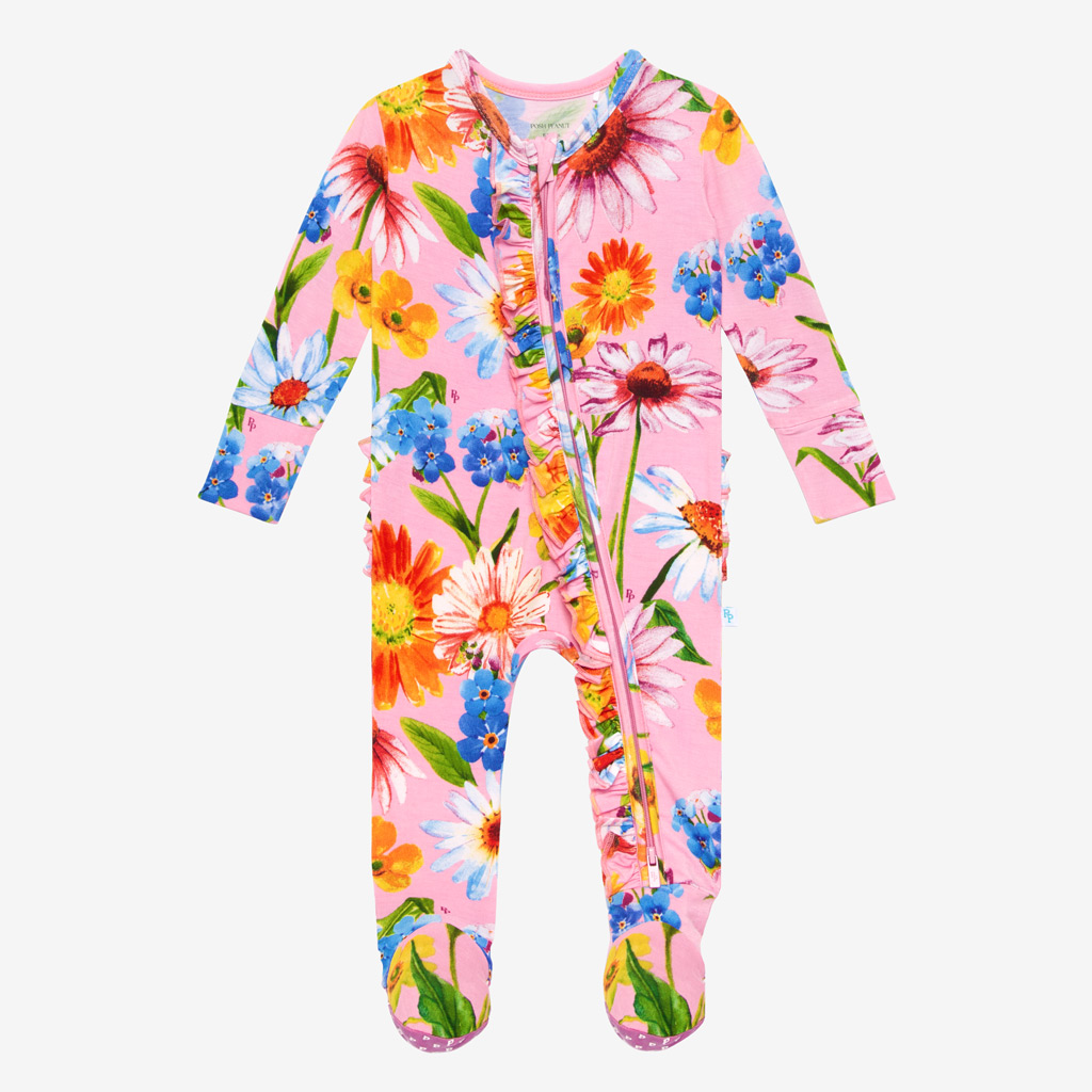 Hadley Footie Ruffled Zippered One Piece