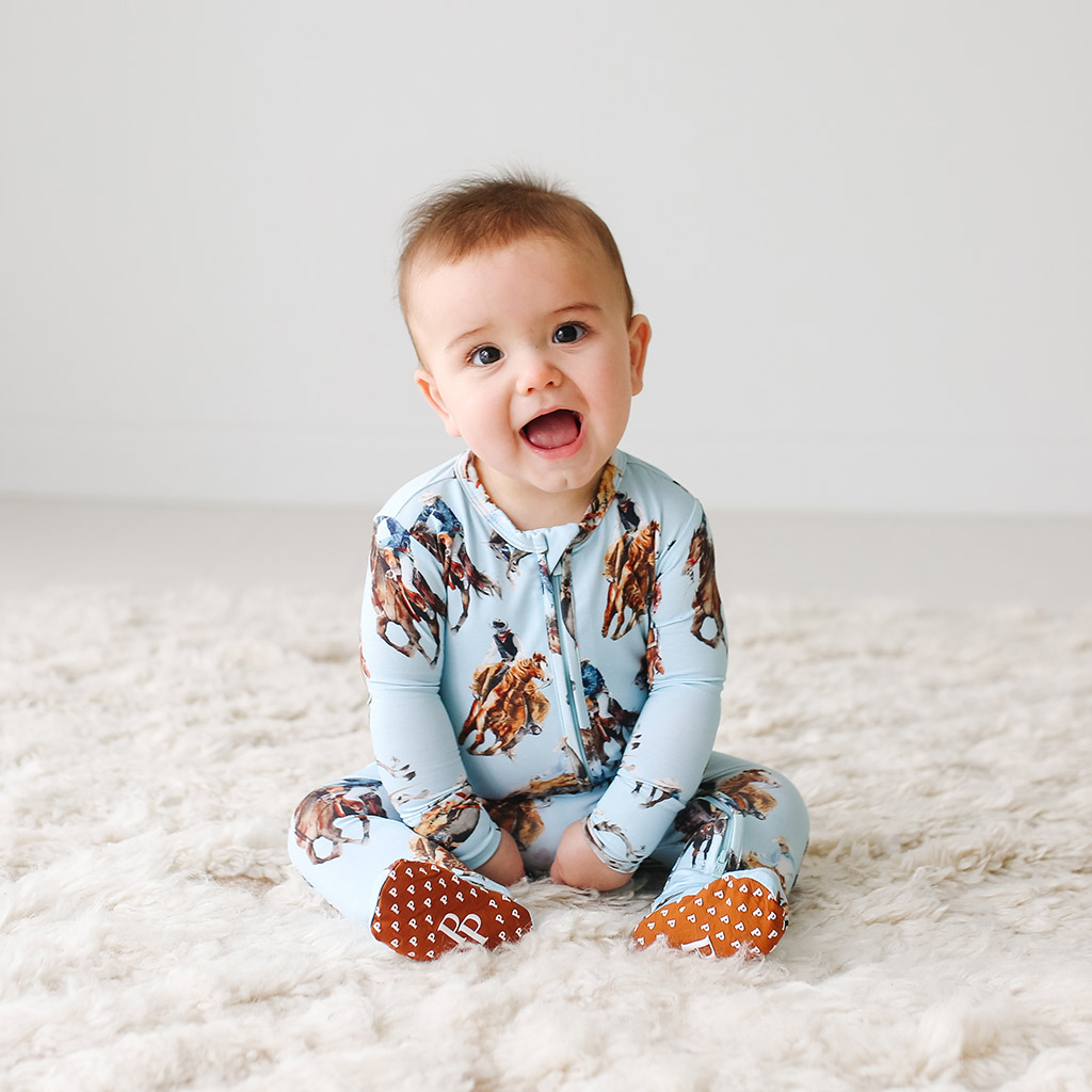 Posh Peanut Brody Footie Zippered Baby One Piece