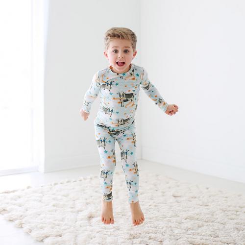 Posh Peanut Tex Children's Long Sleeve Pajamas