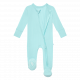 Posh Peanut Robins Egg Blue Footie Zippered Baby One Piece  1