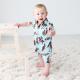 Posh Peanut Brody Short Sleeve Collared Romper - 9-12 months Only 3