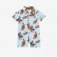 Posh Peanut Brody Short Sleeve Collared Romper - 9-12 months Only 1