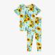 Posh Peanut Short Sleeve Micro Ruffled Pajamas - Sunny 1
