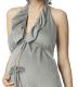 Pretty Pushers Ruffle Cotton Labor Gown - Moonlight Gray 5
