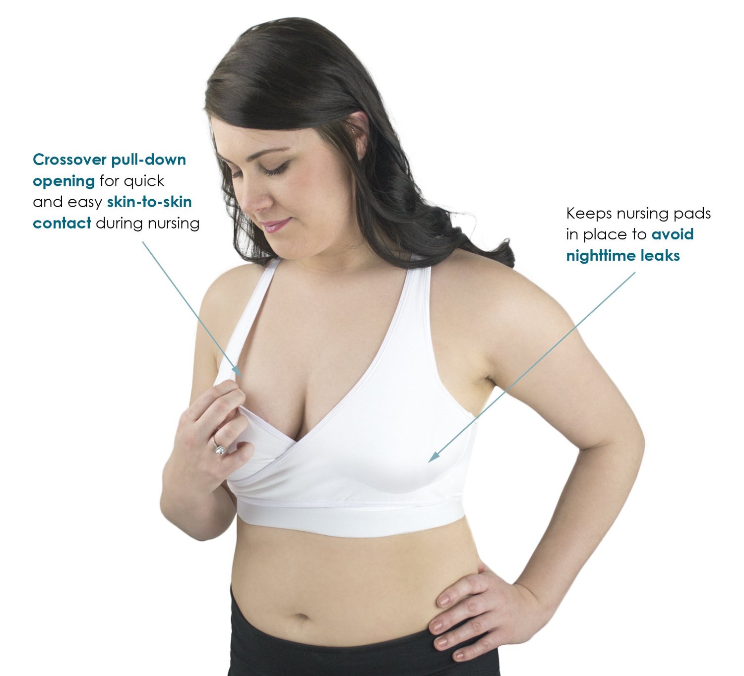 Rumina Relaxed Nursing Bra with a Built-in Hands-Free Pumping Bra - Nude,  XS : : Clothing, Shoes & Accessories