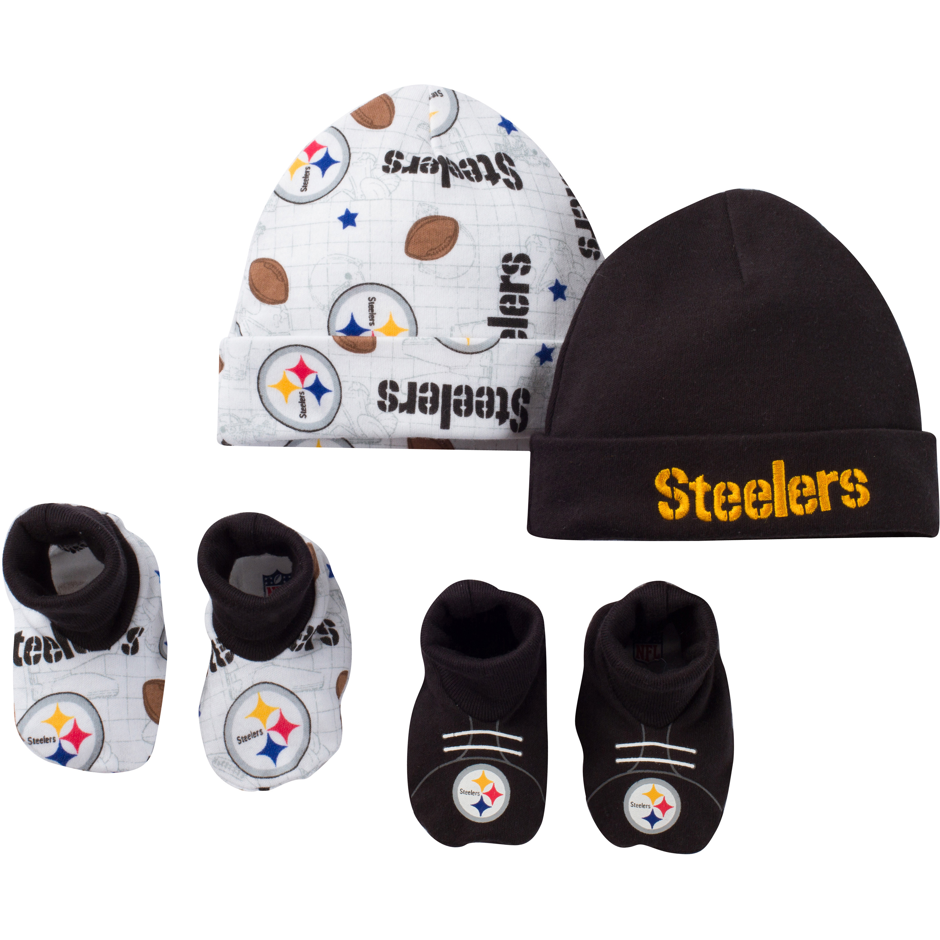 nfl-steelers-4-piece-baby-cap-and-bootie-set