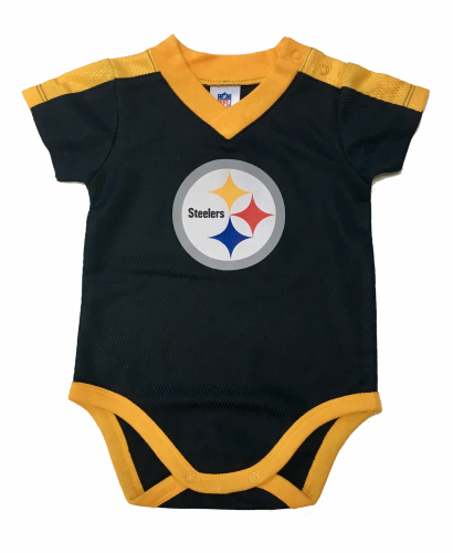 Steelers Player Jersey Baby Bodysuit--Shoulder Stripe