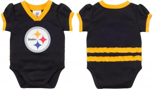 Steelers Ruffled Player Jersey Baby Bodysuit - 18 months only