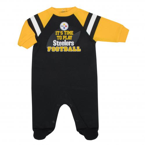 Steelers Sleep N Play Baby Playsuit