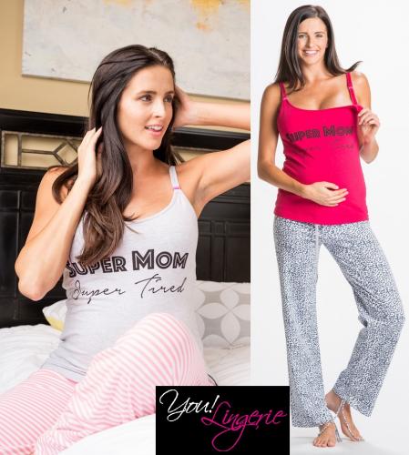 Super Mom Nursing PJs from You! Lingerie