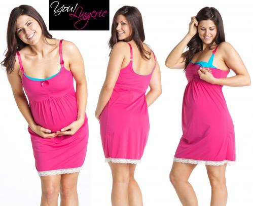 You! Lingerie Sprinkles Maternity & Nursing Chemise